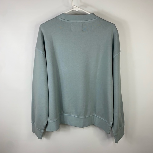 NWT Wax London Zen Blue Oversized Organic Cotton Crewneck Sweatshirt Men’s M - Picture 5 of 15